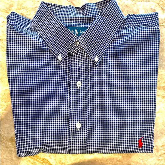 XXL Ralph Lauren many and white long sleeve button down. Perfect condition. - Picture 9 of 10